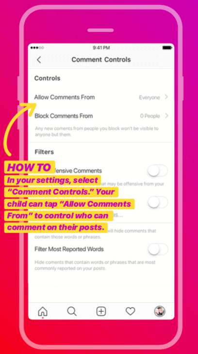 Instagram, parents' guide, interactions