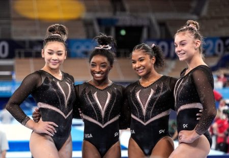 Simone Biles (second to the left) 