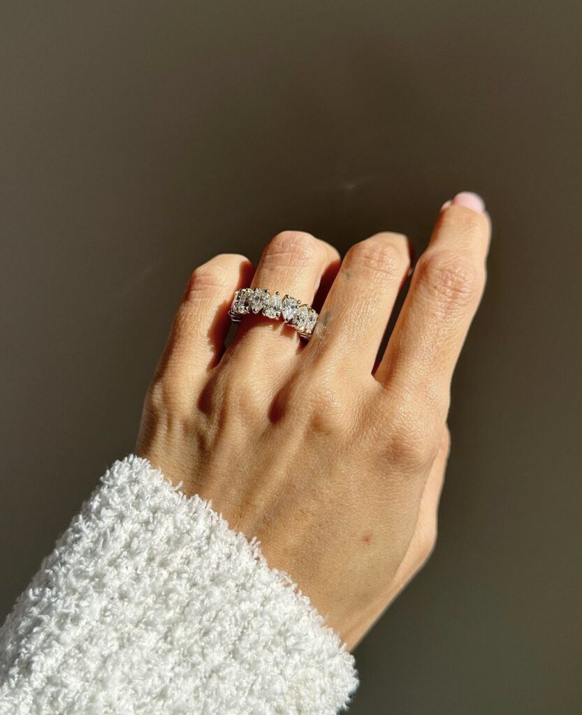 Lab-Grown Diamond Ring on Finger