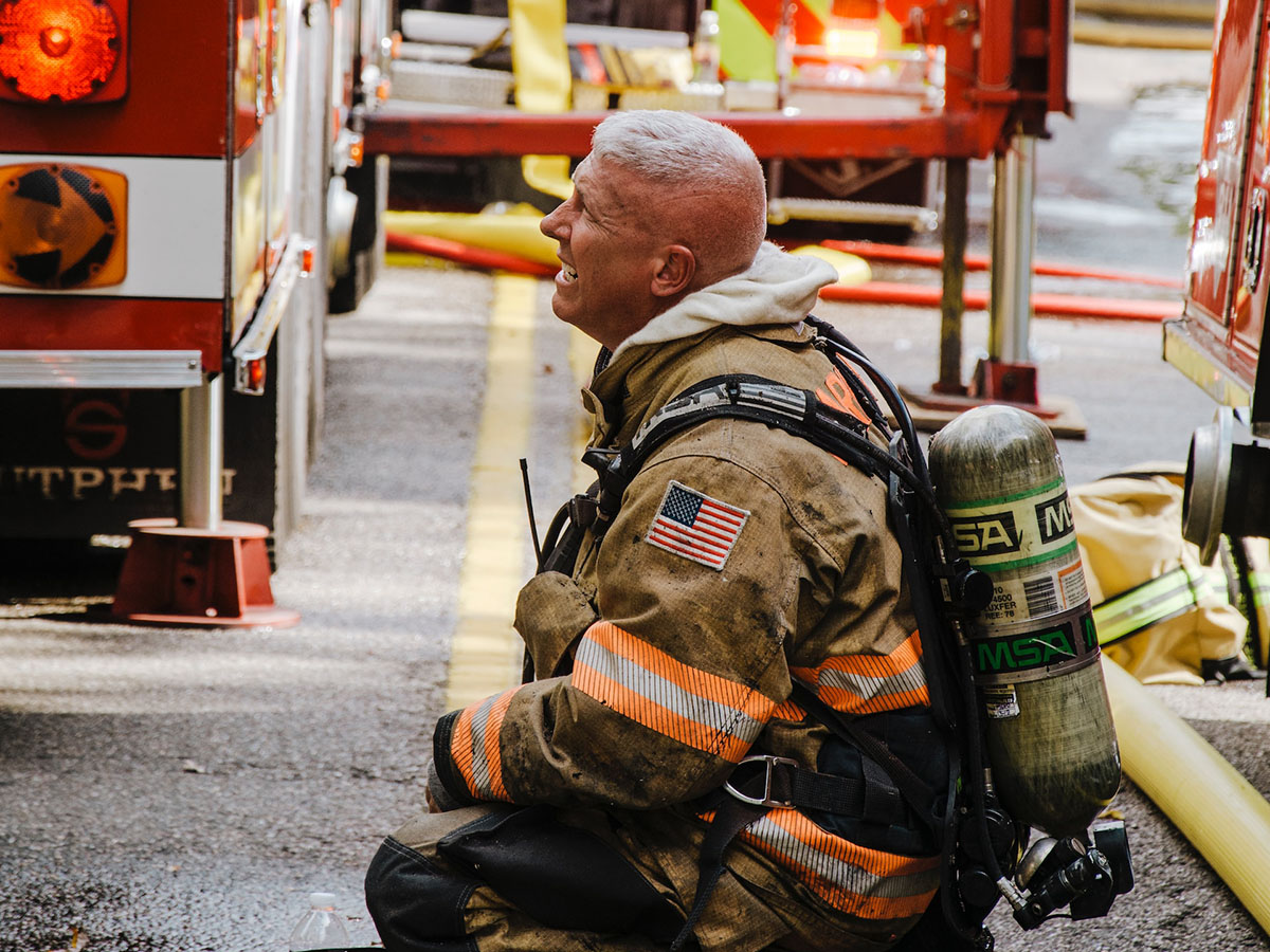 American fire fighter