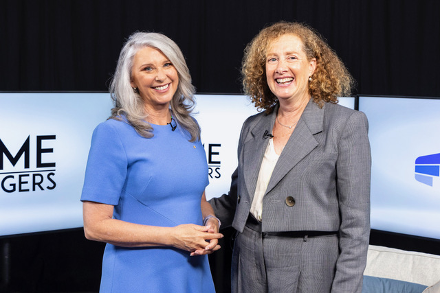 Game Changer Interviewer Tracey Spicer and Shirli  Kirschner, CEO and Founder of Elker