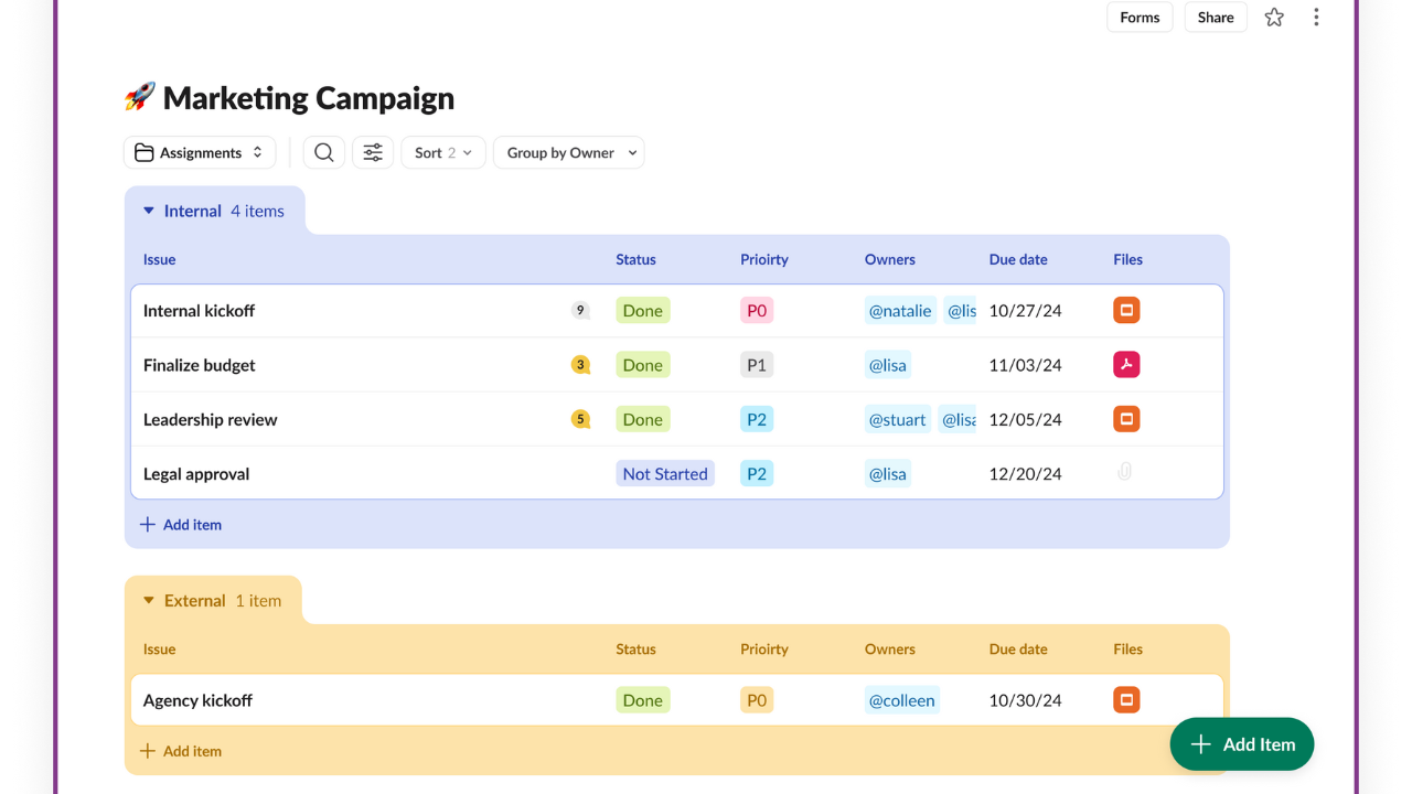 Slack lists 